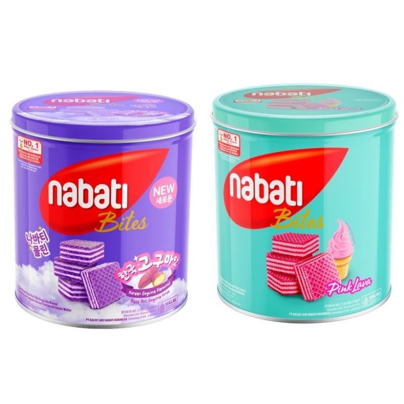 

WAFER NABATI BITES PINK LAVA 287GR BIRU HIJAU TOSCA BISKUIT KALENG LEBARAN