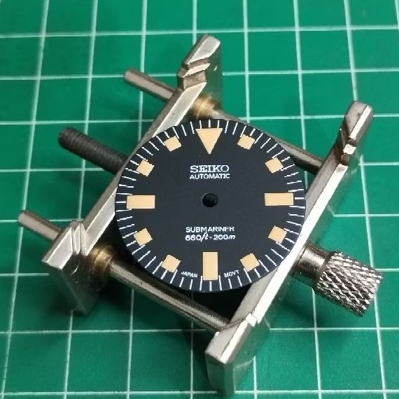 seikomod mod seiko dial submariner 600ft 7s26 nh35 nh36 skx skx007 black patina no date