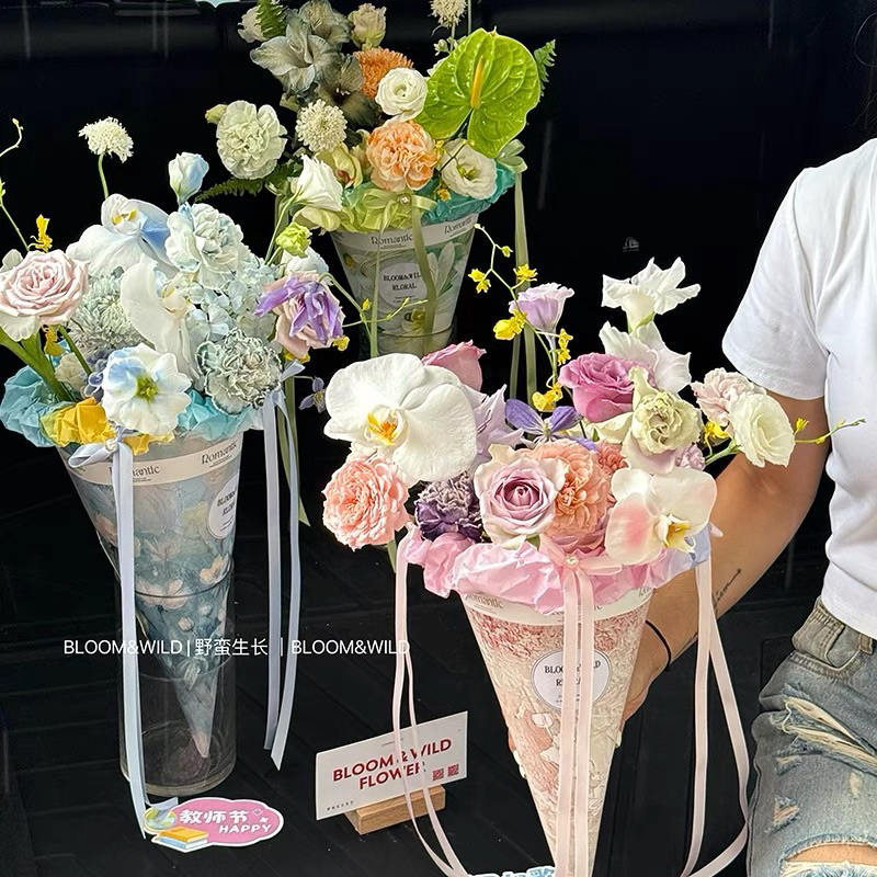 

[ Stellar Official ] READY STOCK kertas cone bouquet bunga kertas wrap bunga flower bouquet bunga import wrap bunga import cute wedding anniversary valentine hari ibu