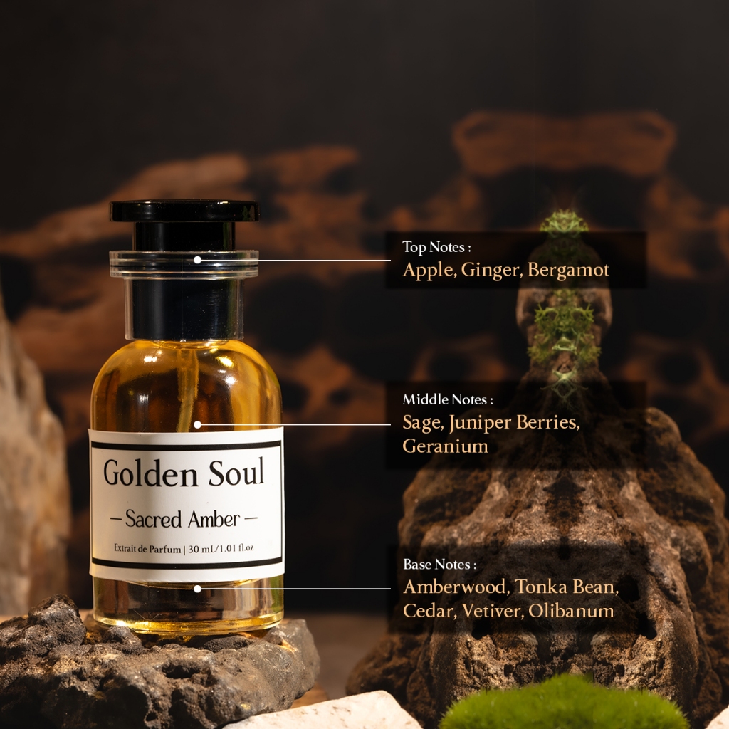 Golden Soul - Bundle Sacred Amber + 1 Parfum 30 mL - Extrait de Parfum - Unisex