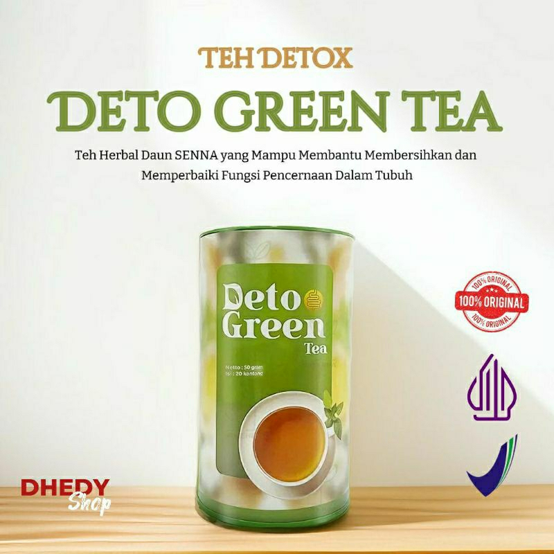 

DETOGREEN Teh Organik Detoks Sistem Pecernaan Untuk Usus Sehat isi lebih banyak 50 Gram