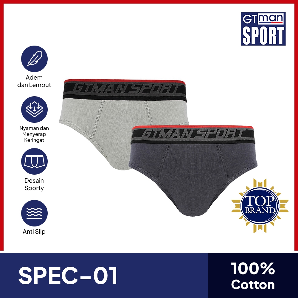 GT Sport Celana Dalam Pria GT MAN SPEC01 Isi 2 Pcs - Briefs Men Underwear