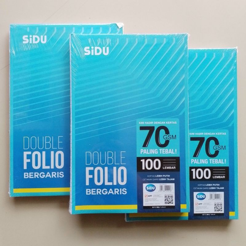 

SiDU Double Folio Bergaris 70GSM 100 Lembar
