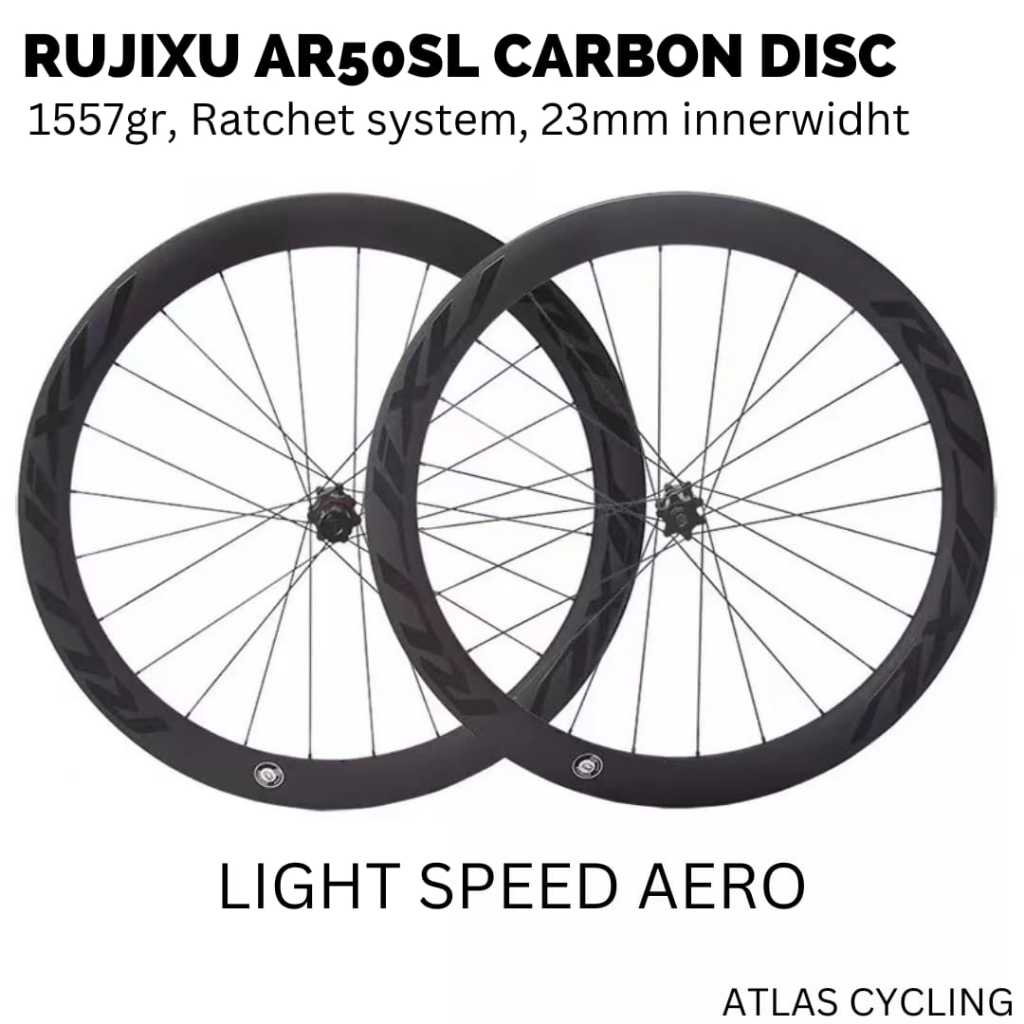 Wheelset Rujixu AR50SL Carbon Disc Brake Ratchet System 1557gr 700c