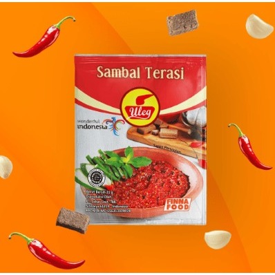 

Sambal Uleg Finna Terasi rendang geprek