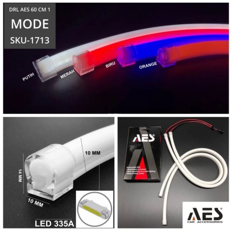 LAMPU LED DRL AES 60 CM 1 MODE ORIGINAL | ALIS DRL | LAMPU LED AES PUTIH