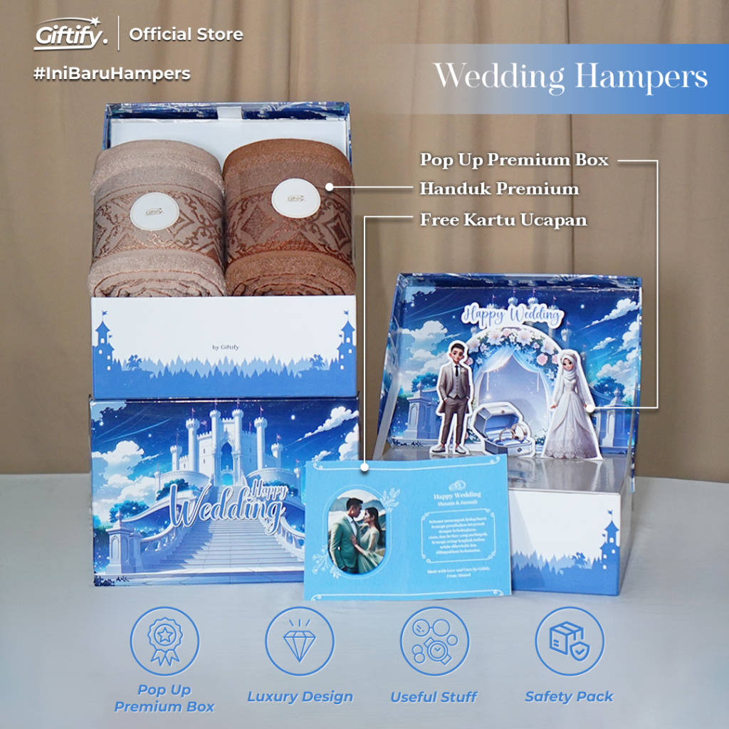 Kado pernikahan / hadiah pernikahan unik / hampers pernikahan couple / kado pernikahan handuk couple