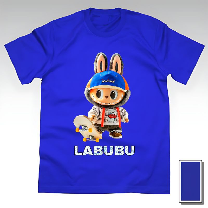 Kaos Baju Tshirt Custom Anak Perempuan Wanita Cewek Cowok Laki Laki Dewasa Gambar Boneka Labubu Mons