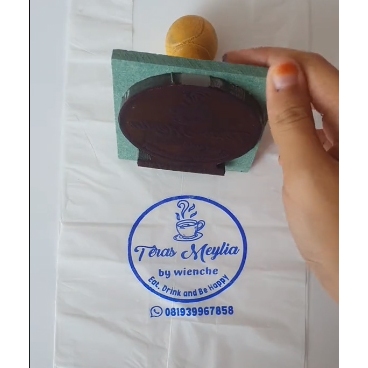 

SIS Stempel Extra Besar Bahan Kertas/Plastik Wateroof, Free Desain