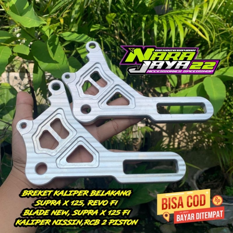 breket belakang Supra x 125 kaliper Brembo kupu 2 piston (free stiker)