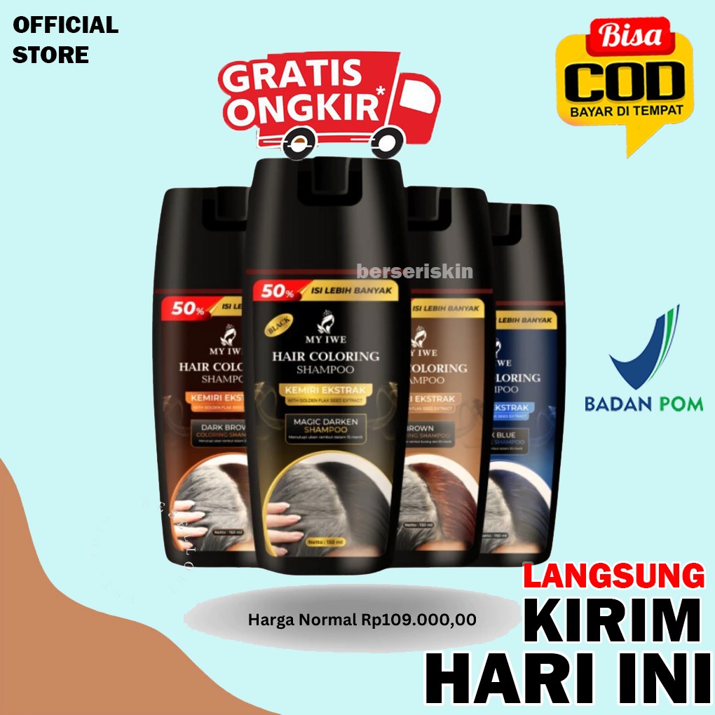 MY IWE HAIR COLORING SHAMPOO ORIGINAL | MY IWE PENGHILANG UBAN MY IWE OFFICIAL STORE | MYIWE HAIR PE