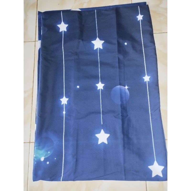 Sarung Bantal motif bulan bintang Navy