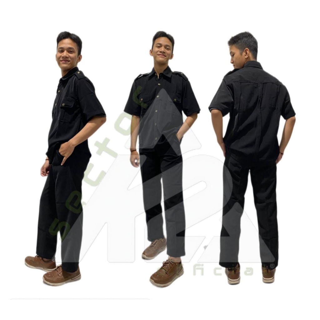 Seragam Safari Baju Safari Setelan Safari Security Seragam Satpam Baju Sekurity Baju Guru Sekuriti K