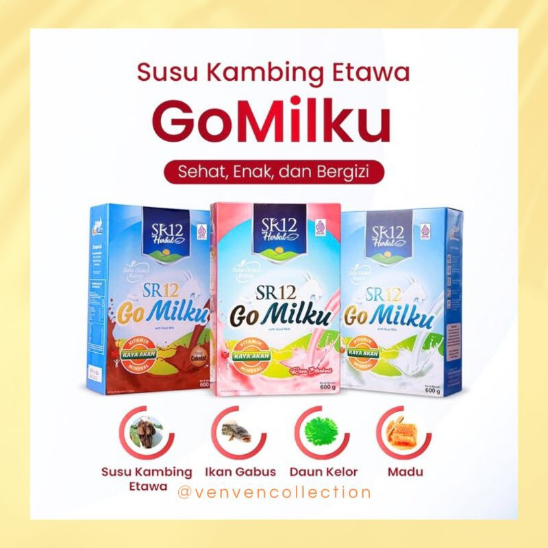 

SR12 Go Milku Susu Kambing Ettawa Asli Rendah Gula