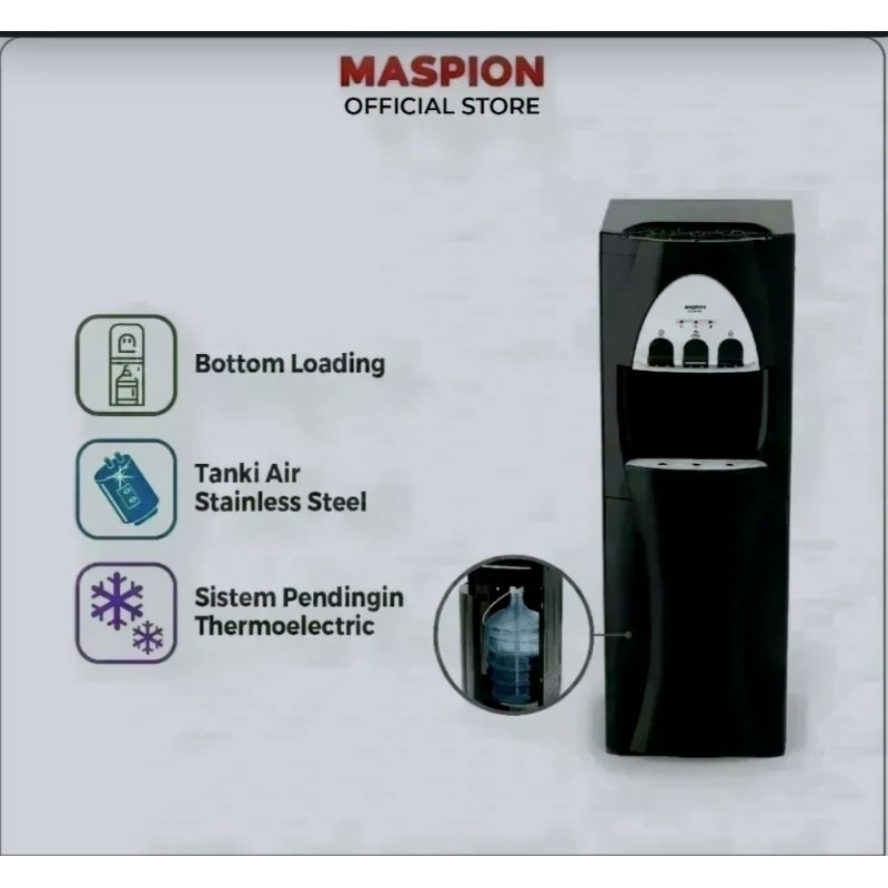 Dispenser Maspion Galon Bawah 3 keran MD-108