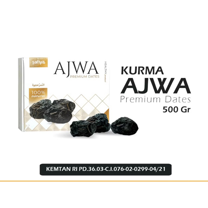 

Kurma Ajwa Madinah 500 Gram | Kurma Favorit Nabi Asli Madinah Premium Original Safiya Oleh-Oleh Haji Umroh