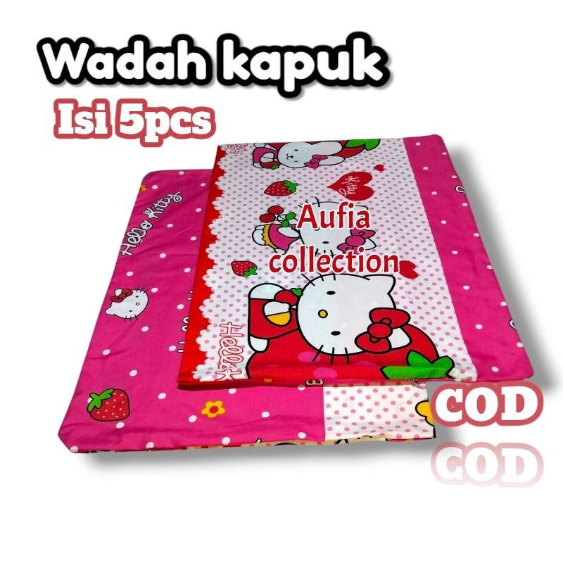 Sarung Kapuk Untuk Membuat Bantal Dan Guling Isi 5 Pcs Pakai Resleting Bahan Motif Tebal Harga Murah