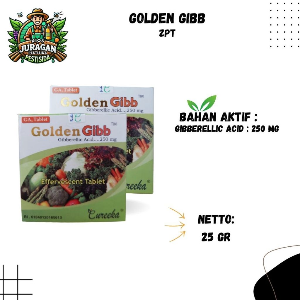 GOLDEN GIBB GA3 25GRAM ZPT MEMPERCEPAT PERTUMBUHAN
