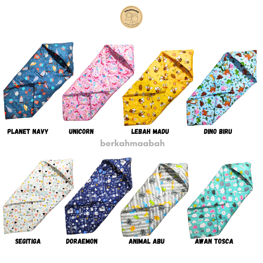 DGT Selimut bayi karakter laki laki dan perempuan newborn Bedong Hoodie Bayi Baru Lahir Uk. 75x75cm