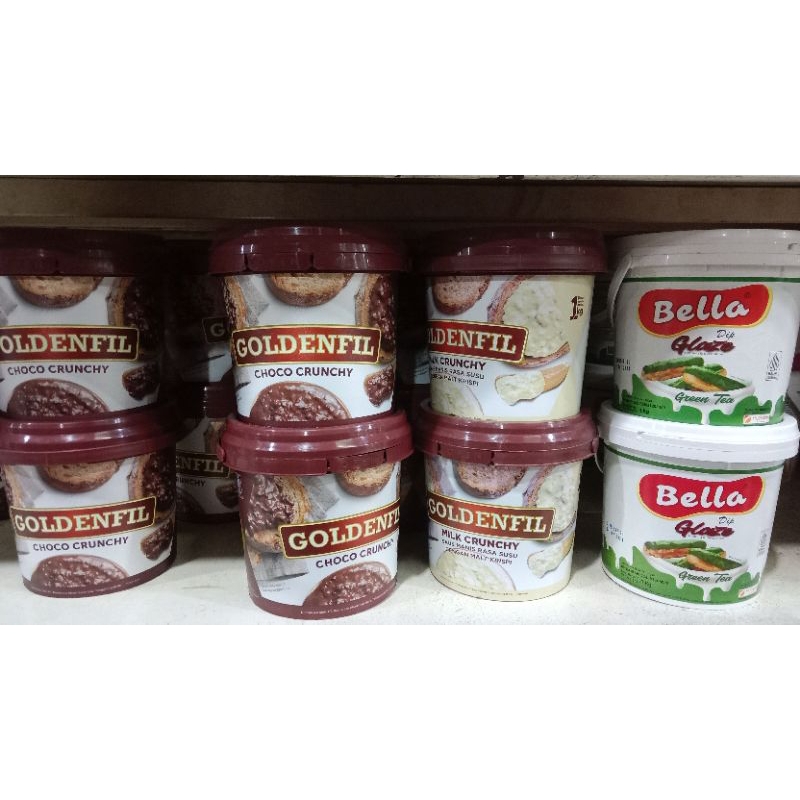

Selai goldenfil choc cruncy dan strawberry berat 1kg