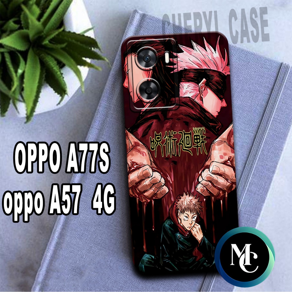 CC8/ Softcase karet lentur untuk OPPO A77S DAN A57 4G/Motif ANIME GOJO/case OPPO A77S/kesing OPPO A7