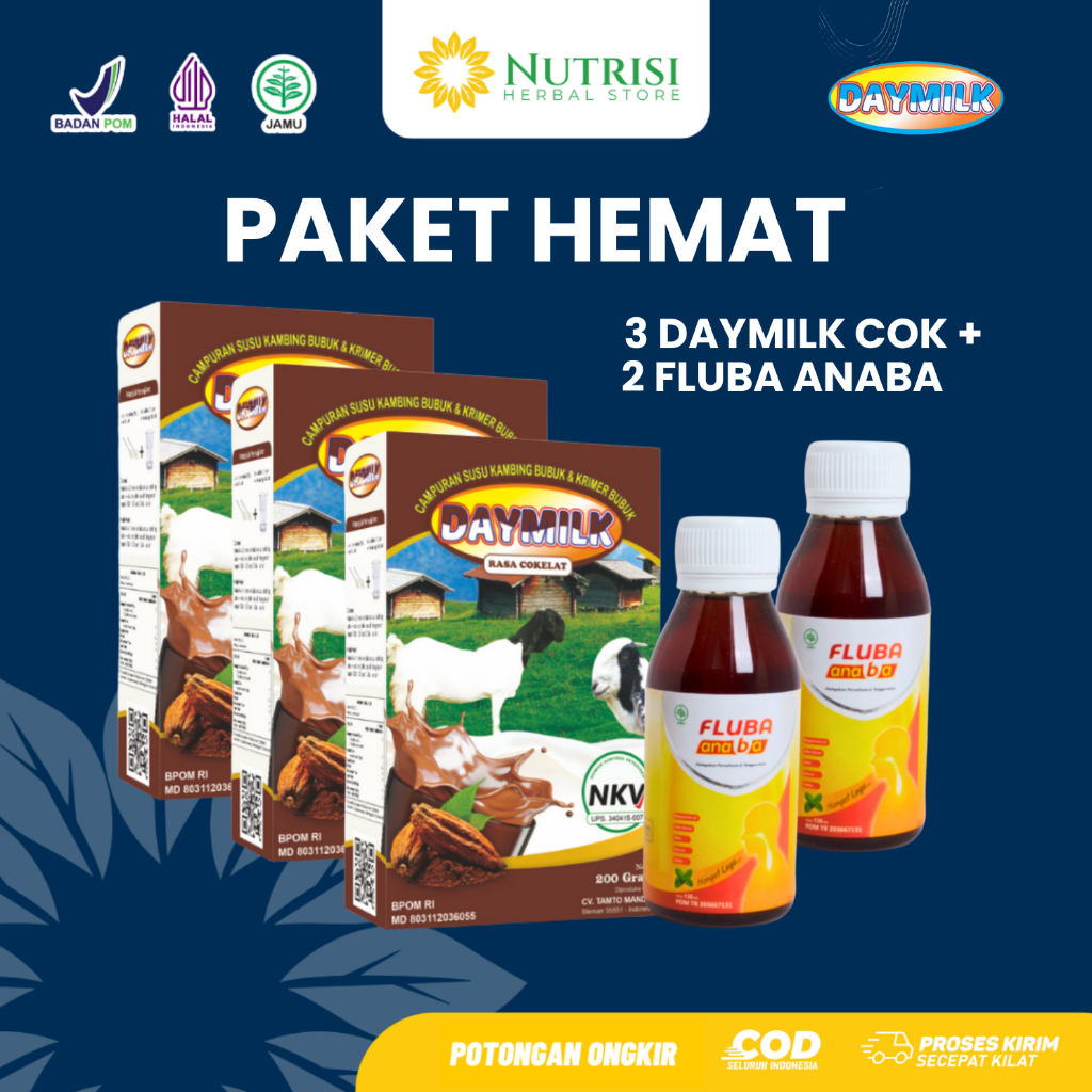 

PAKET HEMAT 3 Daymilk (MIX) + 2 Madu Fluba Anaba Solusi Batuk Berdahak dan Radang Tenggorokan