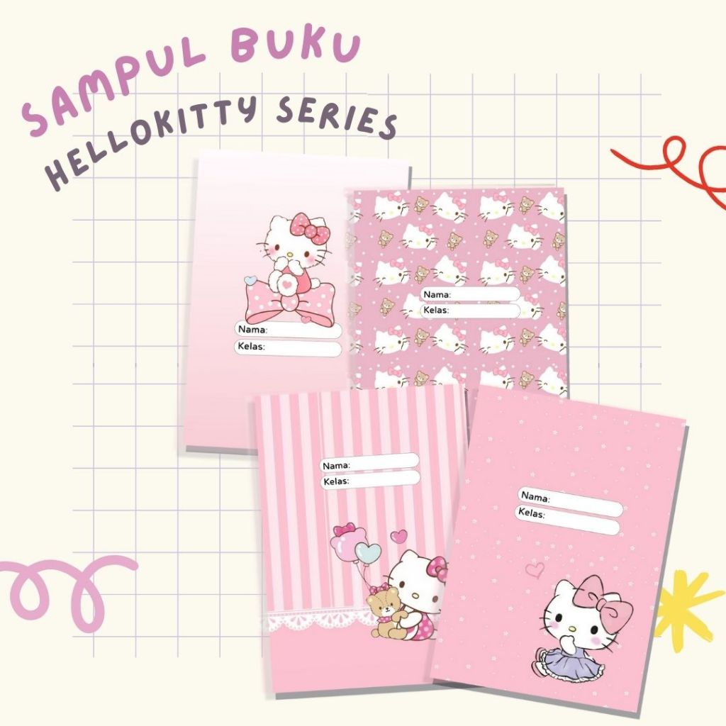 

Sampul buku aesthetic 4 lembar Hellokitty series