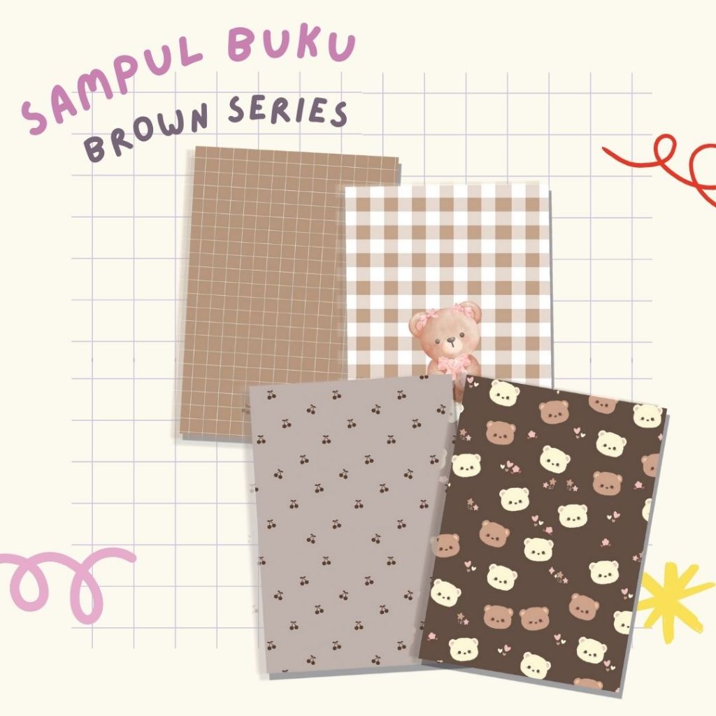 

Sampul buku aesthetic 4 lembar Brown Coklat series