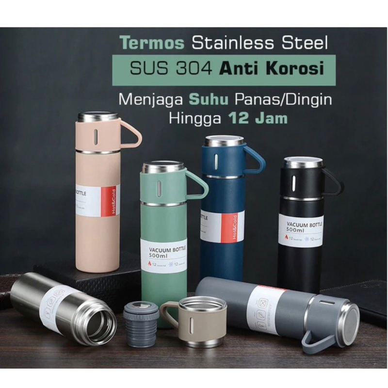 TERMOS SULTAN VACUUM FLASK SET GELAS