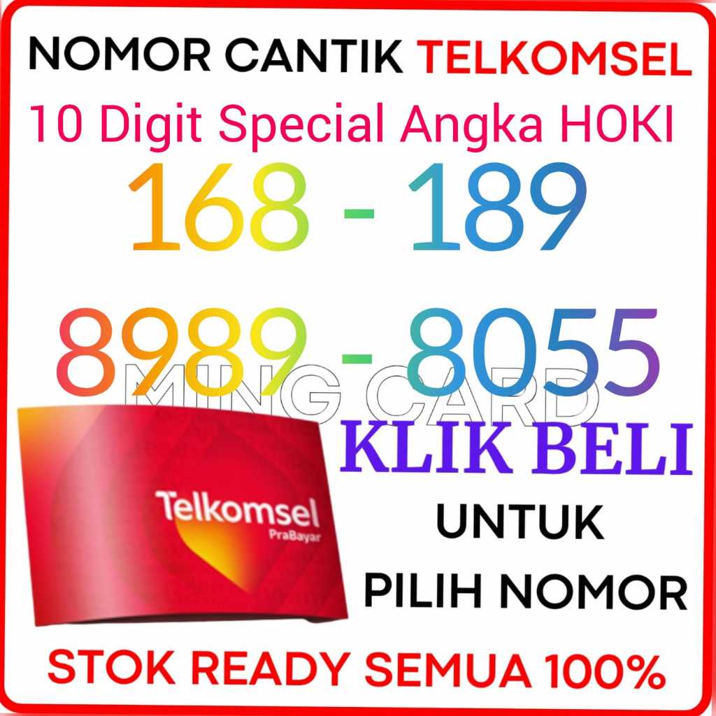 TIPE 10 DIGIT NOMOR HOKI - Nomor Cantik Telkomsel 4G/5G Kartu Perdana Simpati Prabayar
