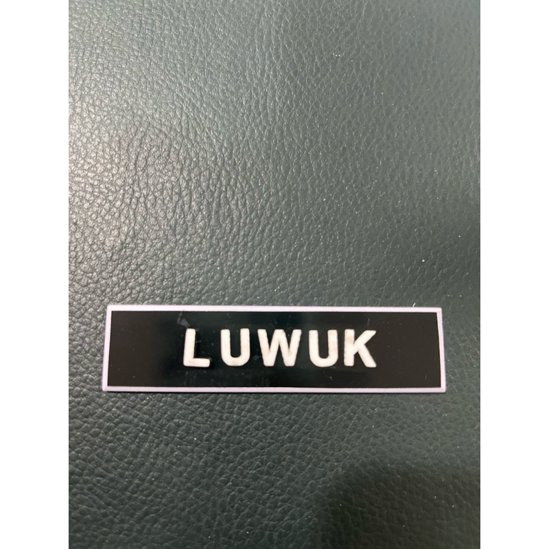 

papan nama huruf timbul standar ASN uk 2x8cm bahan akrilik premium magnet