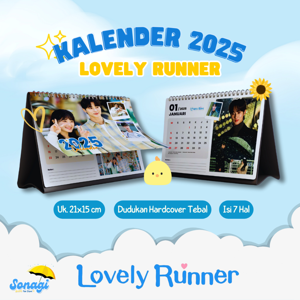 

[2025] Kalender Duduk/Meja Lovely Runner/Byeon Woo Seok/Hyeyoon/Sunjae Imsol/Kdrama/Kalender KPOP