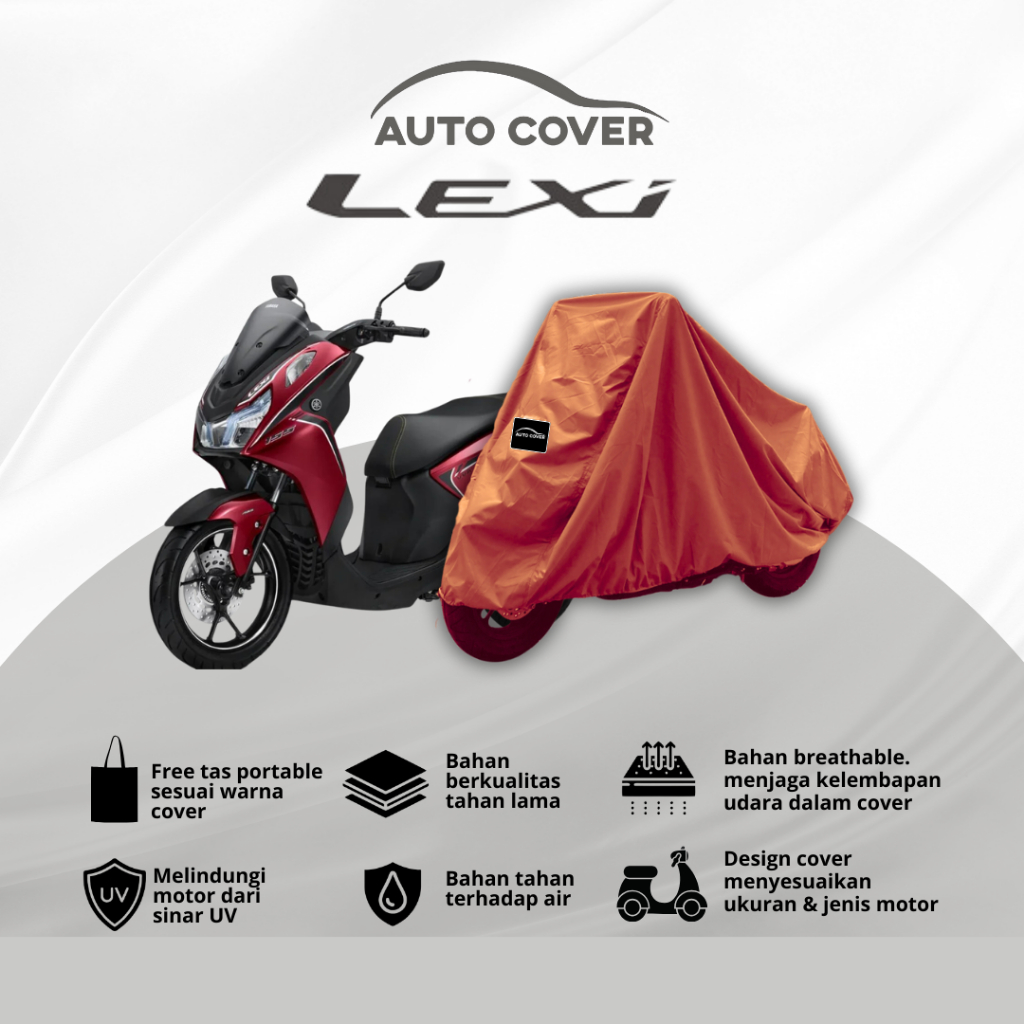 Autocover Cover Sepeda Motor Yamaha Lexi Body Superior Semi Outdoor Extreme Full Outdoor Sarung Seli