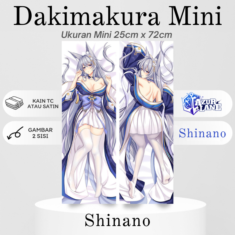 DAKIMAKURA MINI SHINANO AZUR LANE Bantal Anime Waifu Mini SHINANO Azur Lane