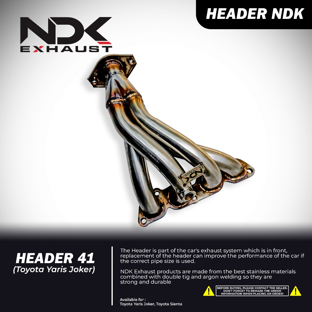 NDK EXHAUST HEADER 41 YARIS JOKER  KNALPOT RACING MOBIL