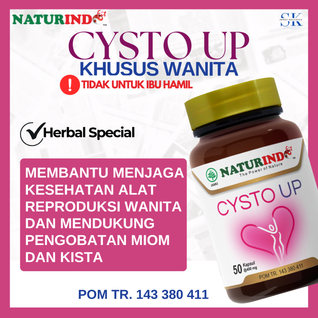 CYSTO UP HERBAL KISTA MIOM ENDOMITRIOSIS PCOS SERVIC BENJOLAN BARTHOLIN MYOM KISTA