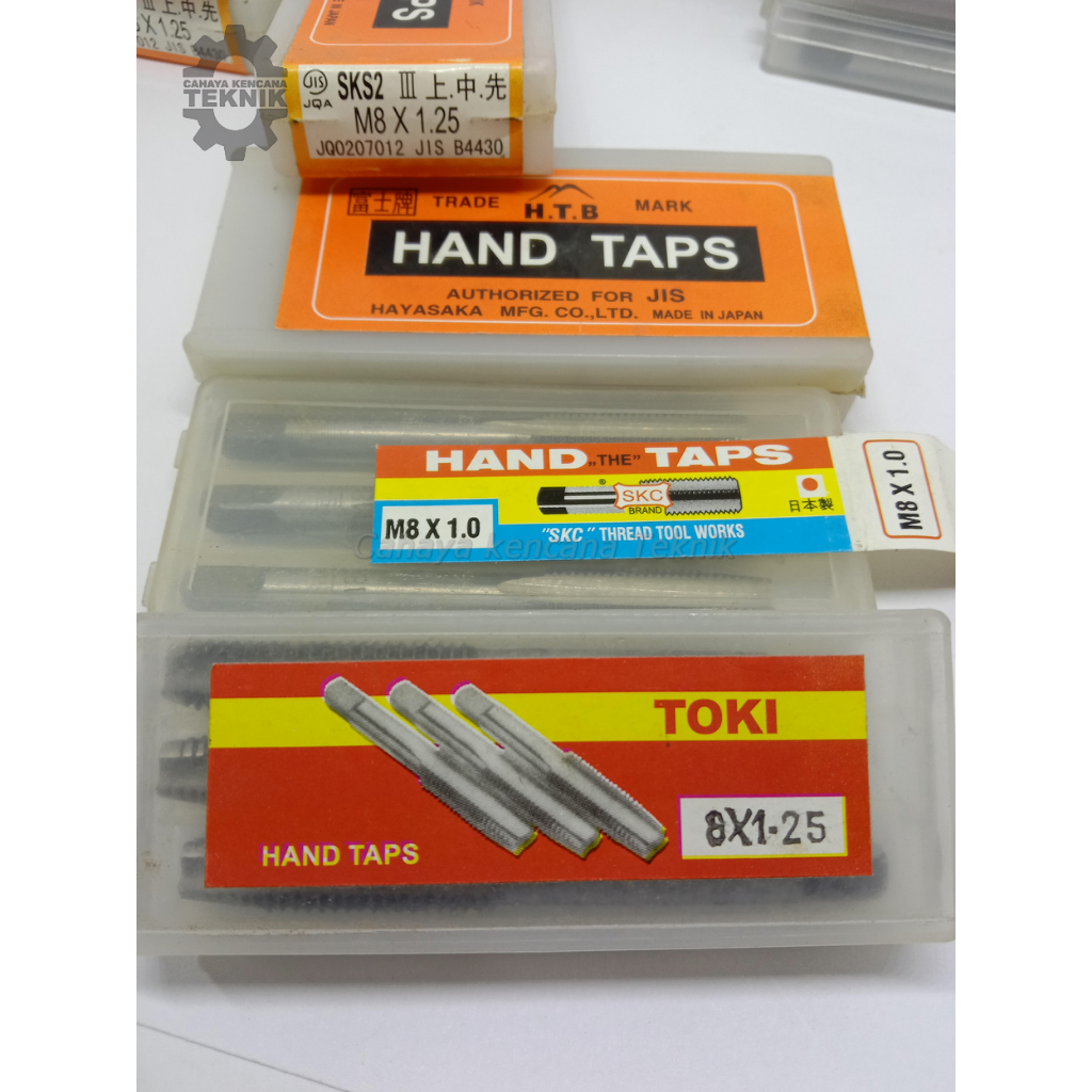 HAND TAP M8 TAP M8*1.0 TAP M8 TAP M8*1.25 HSS BKN TAP YAMAWA