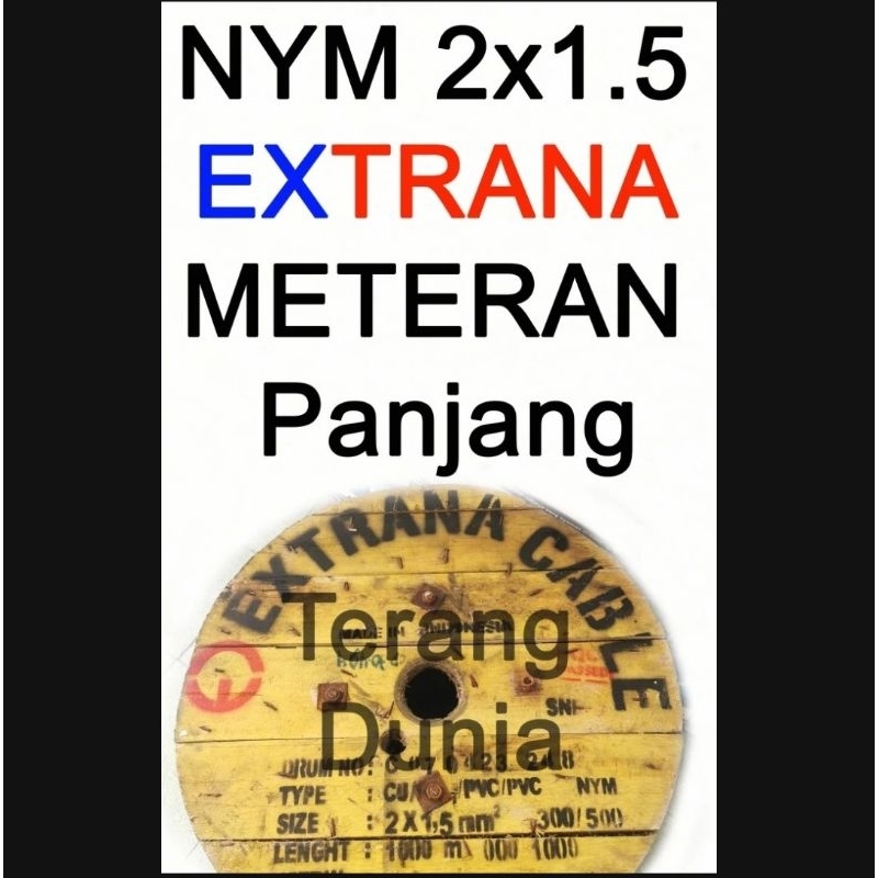 Kabel Tunggal Extrana 2x1.5 Kabel Extrana NYM 2x1.5 Kabel NYM 2x1.5 Extrana