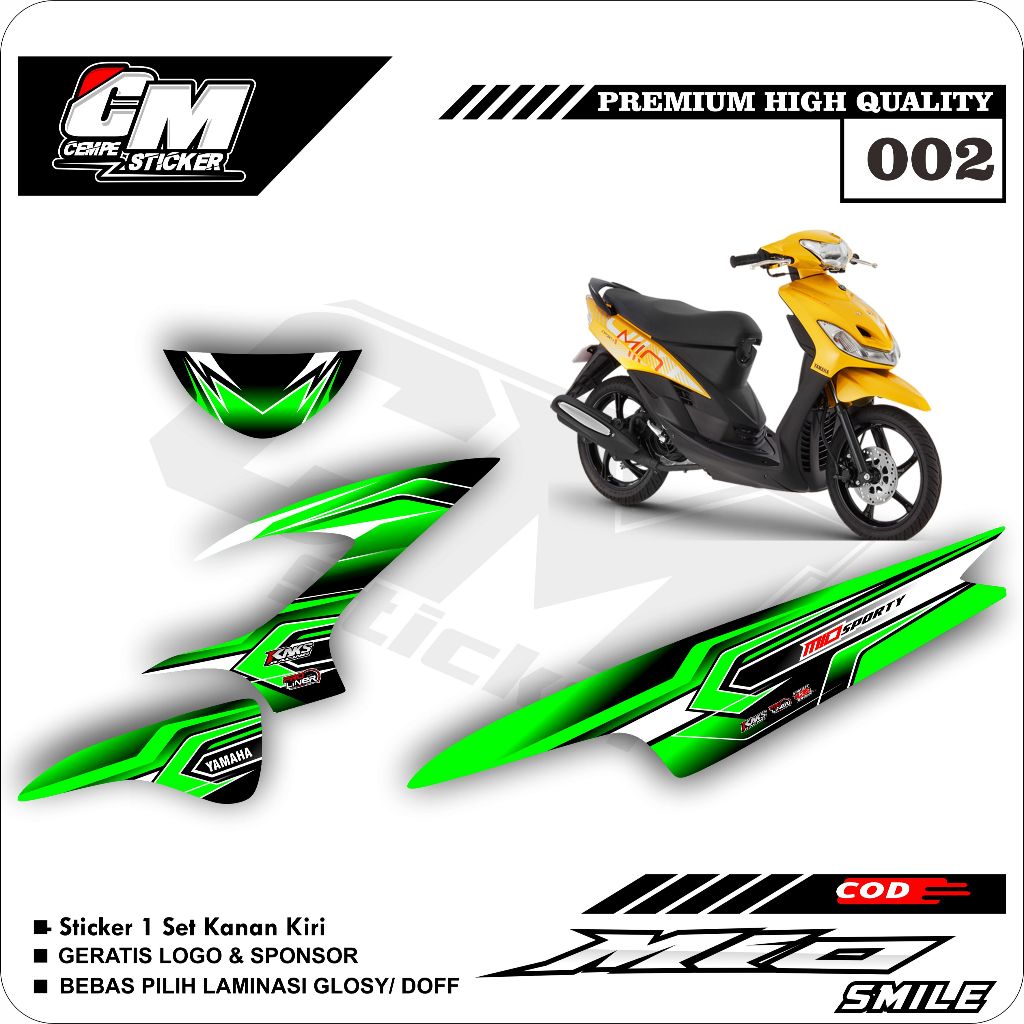 Stiker Lis Variasi Yamaha MIO SMILE Striping Standar MIO SMILE Premium Racing CM02