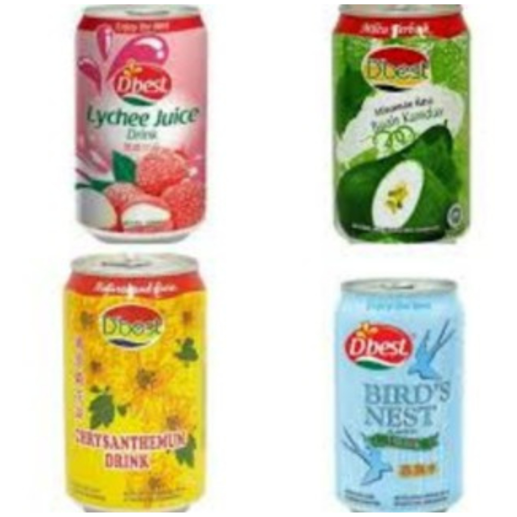 

Dbest Minuman kaleng 320ml 1 dus (20 pcs) Kundur/Cincau/Sarang Burung/Bunga/Soya