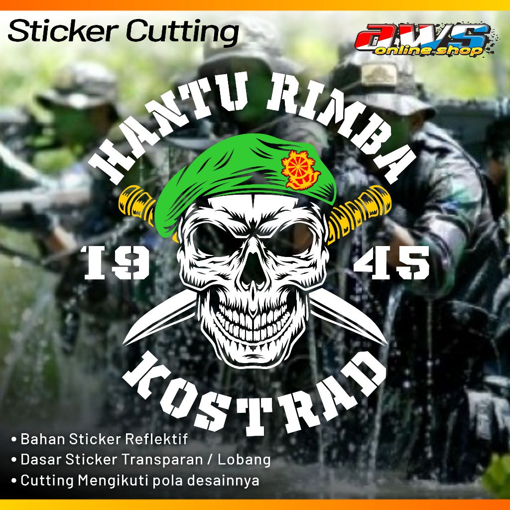 

Sticker Cutting KOSTRAD HANTU RIMBA Big Size