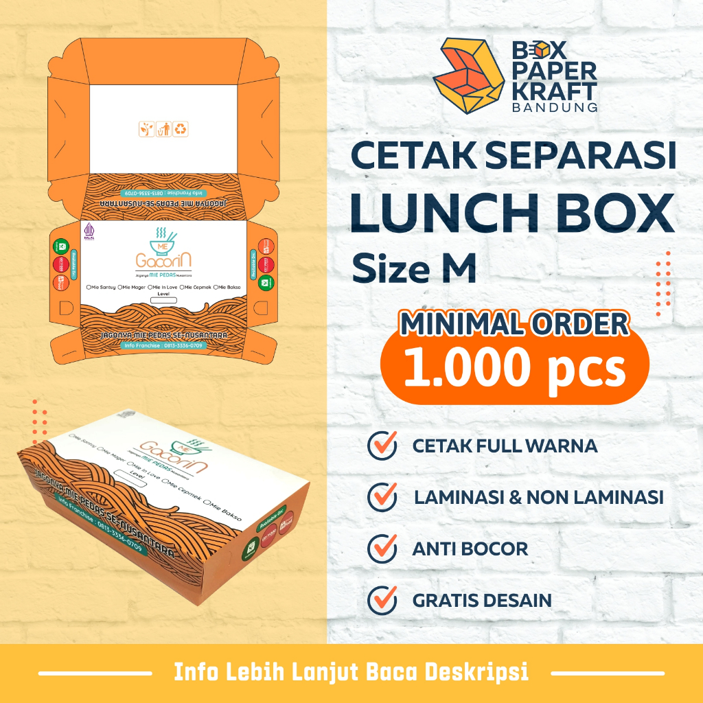 Snack Box Lunch Box Martabak Custom Full Color Bahan Duplek 310gsm Fried Chicken Ayam Goreng Makanan