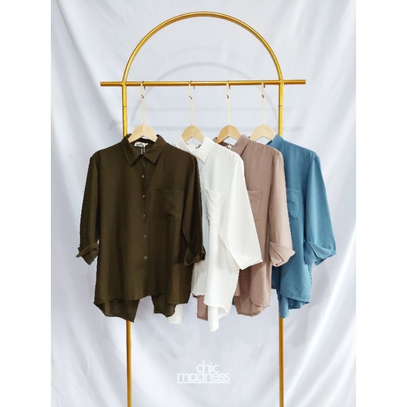 CHIC MADNESS - ANUM SHIRT / KEMEJA PENGUIN / ATASAN WANITA FULL KANCING / KEMEJA BUSUI FRIENDLY