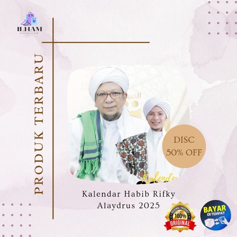

Kalendar Habib Rifky Alaydrus 2025 Kalendar Islam Limited Edition // Kalendar Ulama // Kalendar Habaib // Kalendar Viral