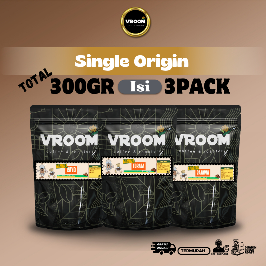 

Paket 3 Varian Arabika Premium Termurah {Gayo,Toraja, Bajawa } 100gram Biji Matang |Bubuk