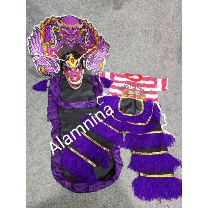 celana barongan anak kaos reog Ponorogo caplokan satu paket