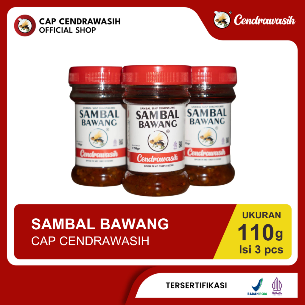 

[TWIN PACK] Sambal Bawang Cendrawasih 110gr x 3pcs