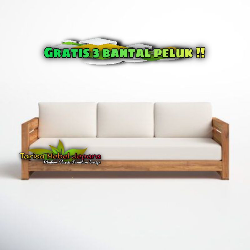 sofa tv custom bangku single sofa santai kayu jati tua aesthetic