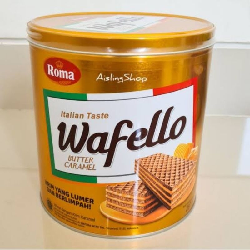 

Wafello wafer caramel kemasan kaleng 234gr