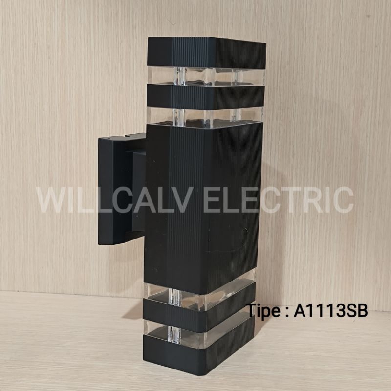 Lampu tempel dinding 2 arah outdoor/ Lampu taman 2 arah fiting E27